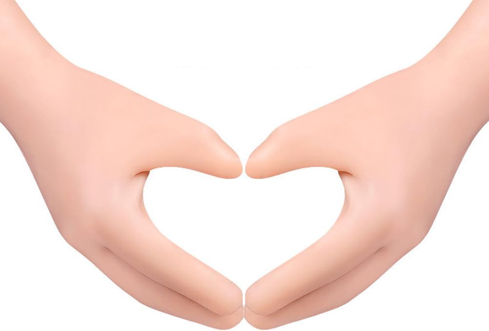 minkissy 1pair Softening Mitten Hands Anti-Cracking Rough Elastic Dead Glove Gel Dry Covers Beige Heal Long Oils Gloves Moisturizing Care for Supplies Hard Remove Skin-Friendly