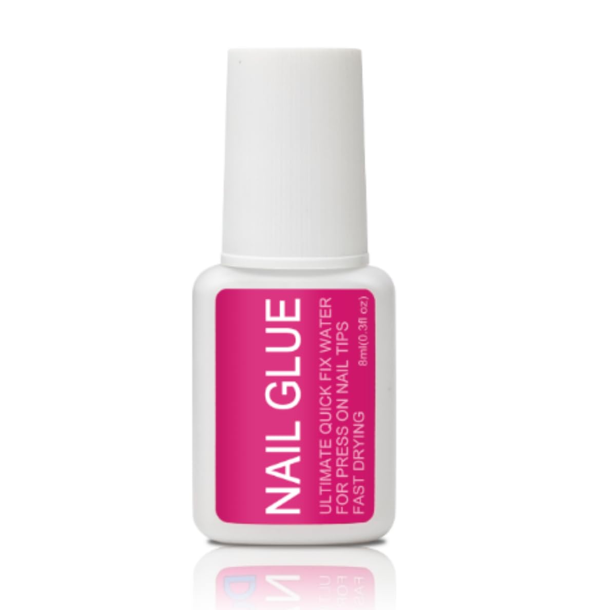 24ML Super Strong Nail Glue for Press Ons, Fake Nail Tips, Acrylic Nails No Uv Light Needed Nail Bond Brush in Nail Glue for Press On Nails False Nails Tips Long Lasting for Beginners DIY Home