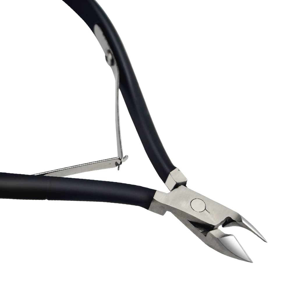 8Pieces Cuticle Trimmer Cuticle Nipper Cuticle Remover Cuticle Cutter with Cuticle Pusher Stainless Steel Cuticle Cutter Clipper Nail Tools for Fingernails and Toenails (Black)