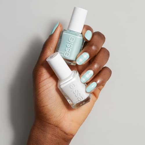 essie Nail Polish Set, Coastal Grandmother, Marshmallow, White Nail Polish + Mint Candy Apple, Mint Green Nail Polish 0.46 fl oz each