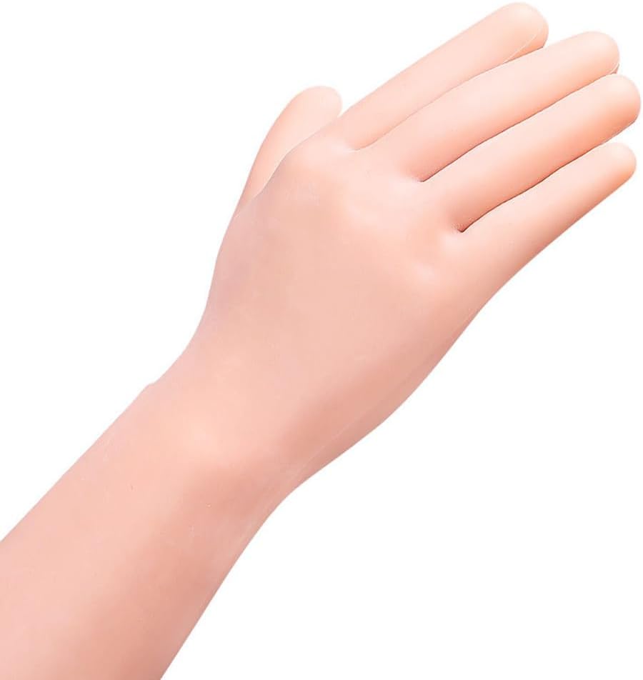 minkissy 1pair Softening Mitten Hands Anti-Cracking Rough Elastic Dead Glove Gel Dry Covers Beige Heal Long Oils Gloves Moisturizing Care for Supplies Hard Remove Skin-Friendly