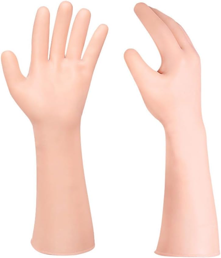minkissy 1pair Softening Mitten Hands Anti-Cracking Rough Elastic Dead Glove Gel Dry Covers Beige Heal Long Oils Gloves Moisturizing Care for Supplies Hard Remove Skin-Friendly
