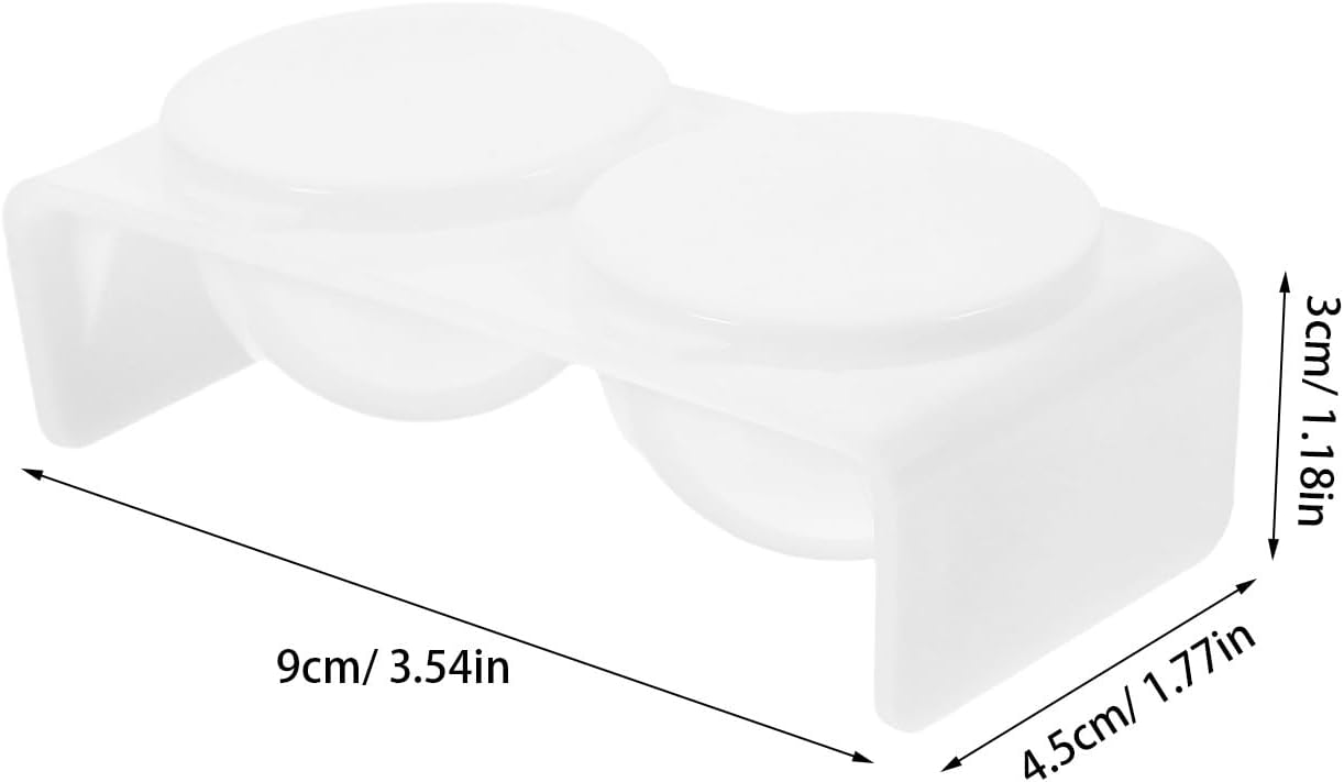 Lurrose 10PCS Nail Double Cups Plastics Nail Art Bowls Soaking Dish Dappen Dish with Lids DIY Art Tools for Mixing Acrylic Powder Liquid