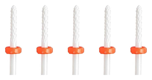 WWJN 5Pc Ceramic Nail Art Drill Bits Rotary Cutter Clean Apparatus for Manicure Nail Milling Machine Accessories Removal Nail Gel Tool