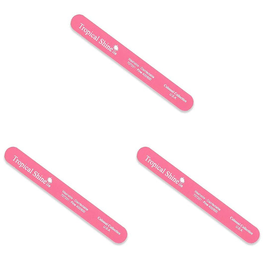 File Fine Extra Fine - 400-600 Pink by Tropical Shine for Women - 1 Pc File (Pack of 3)