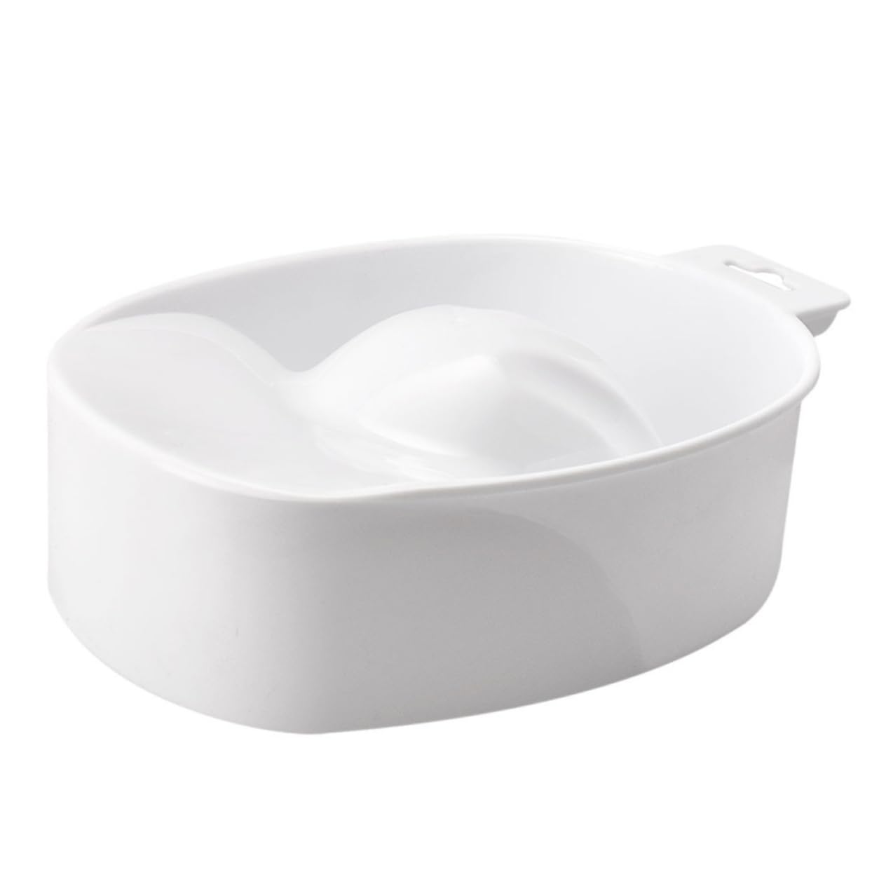 1pc Single-layer Nail Care Bowl Rectangular Soaking Bowl for Nail Art and Cuticle Treatment Manicure Tool White