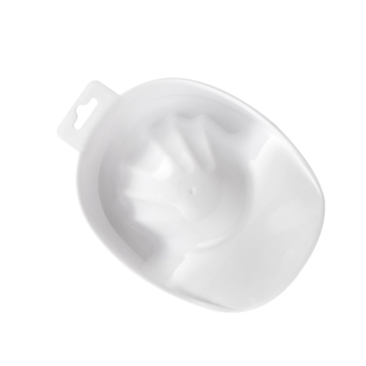 1pc Single-layer Nail Care Bowl Rectangular Soaking Bowl for Nail Art and Cuticle Treatment Manicure Tool White