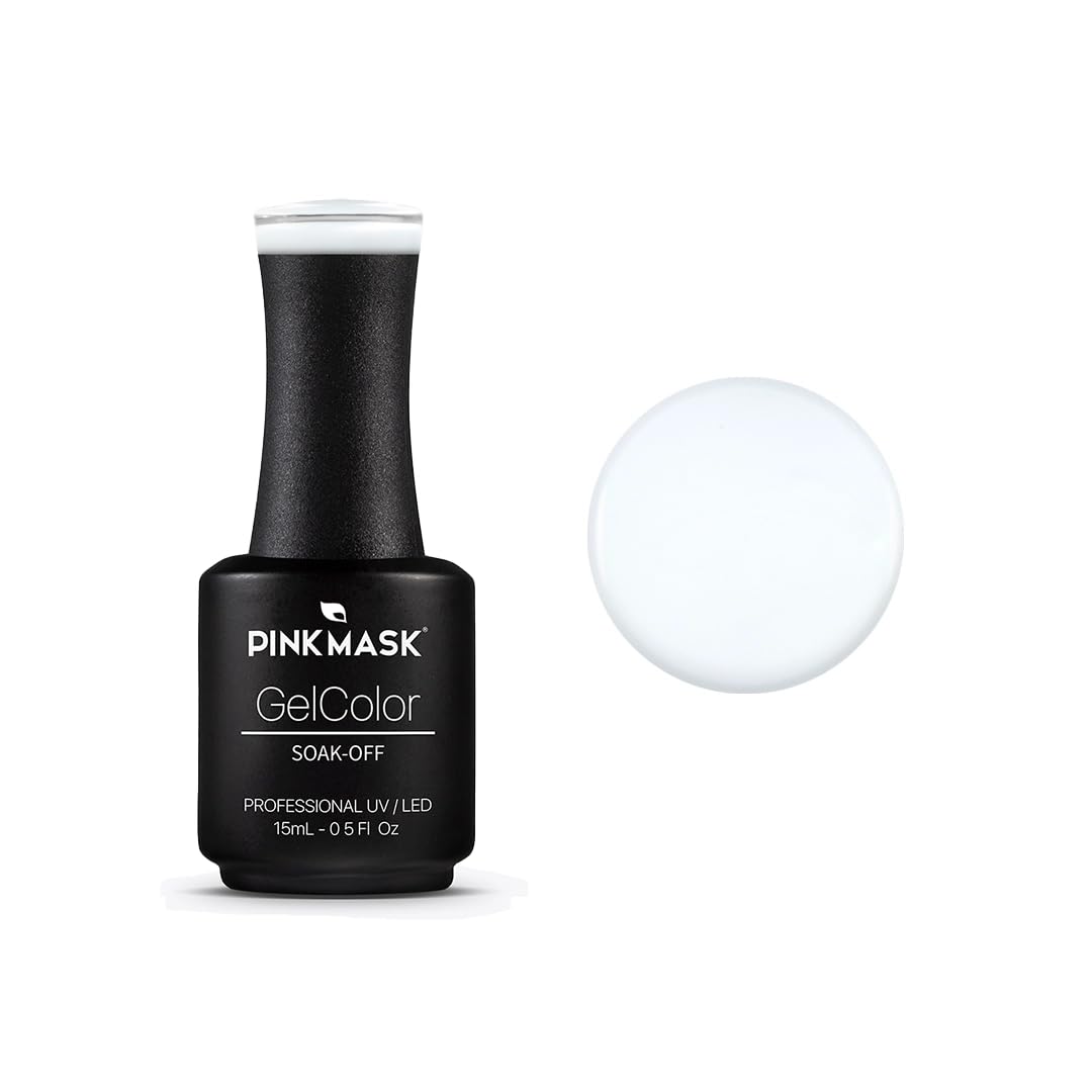 PINK MASK Gel Color Nail Polish Super Via Lactea 15ml / o.5 oz - UV/LED Gel Polish, Non Wipe, Long Lasting, Soak Off Formula