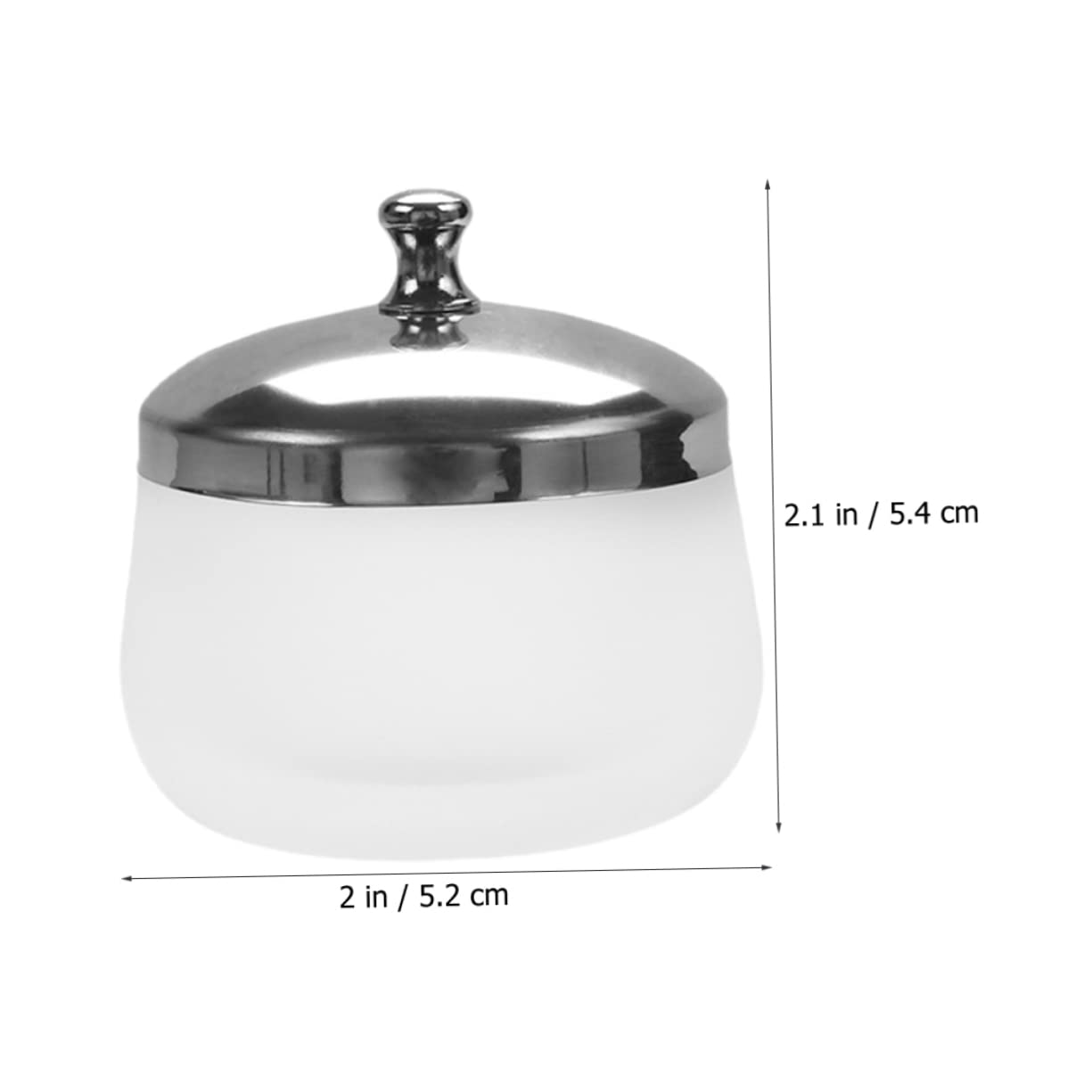 Frosted Glass Nail Art Bowl with Lid Durable Manicure Cup for Nail Care Professional Dappen Dish for Soaking Cleaning