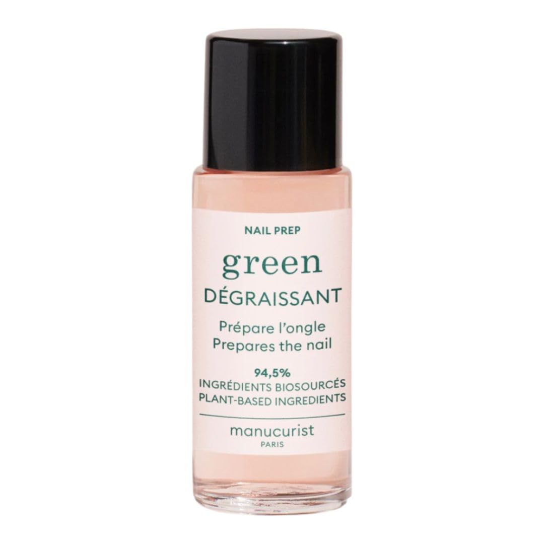 Manucurist Nail Degreaser - Efficient and Bio-Sourced 94,5% - Extend the wear of Nail Polish Green™ - Compatible System Green - Nail Care - Nail Cleaner - 1 fl oz