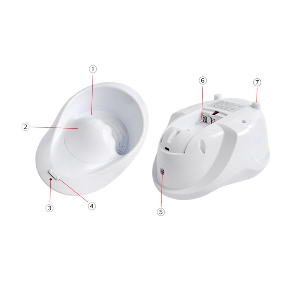 Electric Nail Soaking Bowl Nail Spa Machine Manicure Bowl for Hands Battery Operated