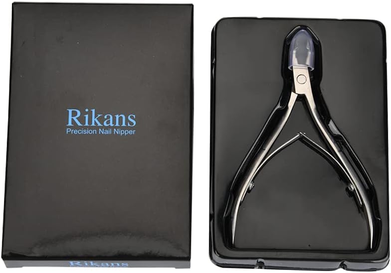 Rikans Professional Cuticle Clippers for Nails – Razor Sharp Cuticle Trimmer Tool – Durable Stainless Steel Cuticle Clippers for Adults – Ergonomic Non-Slip Handle for Fingernails & Toenails (Silver)