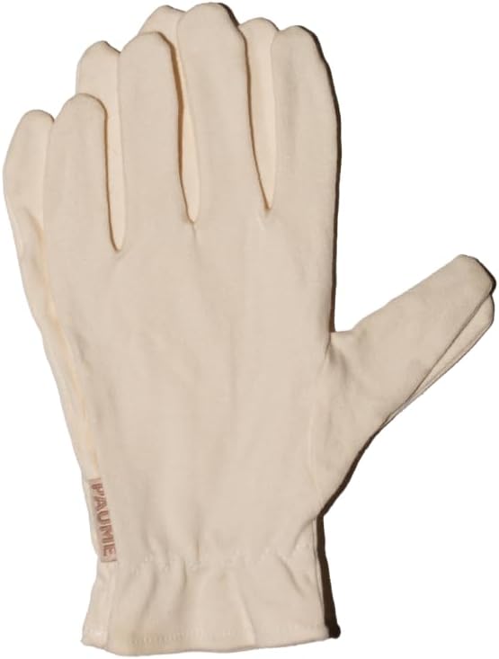 PAUME Overnight Hydration Gloves, 100% Organic Cotton, Ideal for Dry and Cracked Hands, Deliver Healing and Moisturizing Benefits, 1 Pair