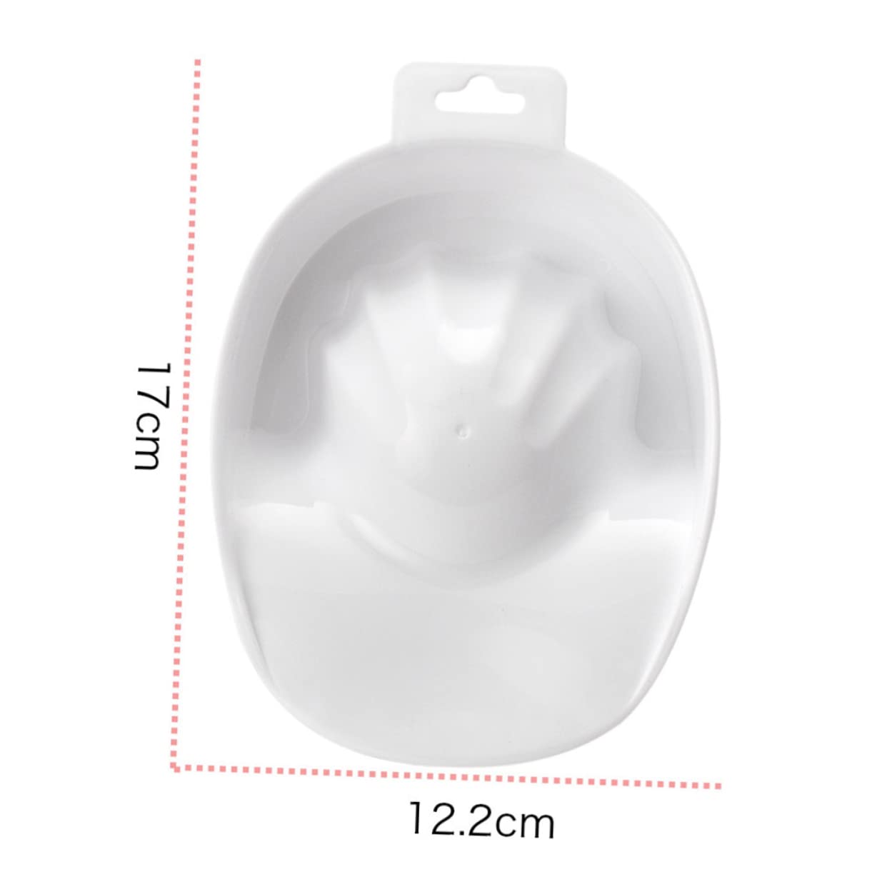 1pc Single-layer Nail Care Bowl Rectangular Soaking Bowl for Nail Art and Cuticle Treatment Manicure Tool White