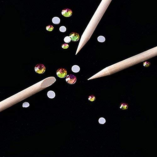 BTYMS 1000 Pcs Orange Wood Sticks 4.5 Inch Cuticle Pusher Wooden Cuticle Remover with Double Sided for Manicures and Pedicures Nail Tools