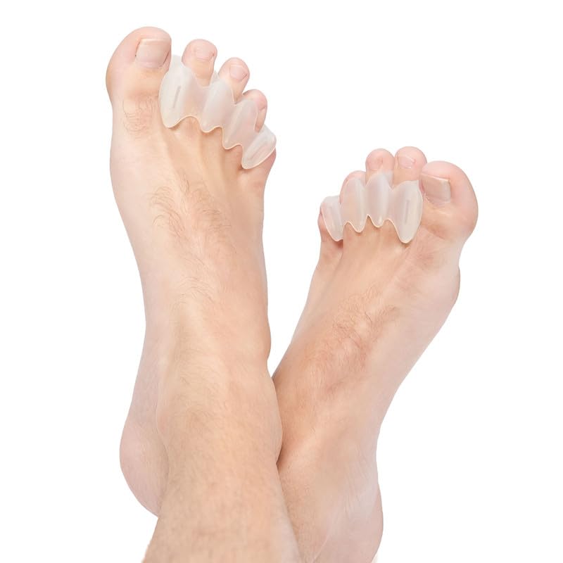 Correct Toes – Bunion Corrector, Toe Separator & Toe Spacers for Men and Women, Unisex, Clear, X-Small