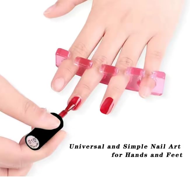 Professional Nail Art Finger and Toe Separator Set, 1 Pair, Flexible Gel Polish Holder, Manicure Pedicure Divider Tools