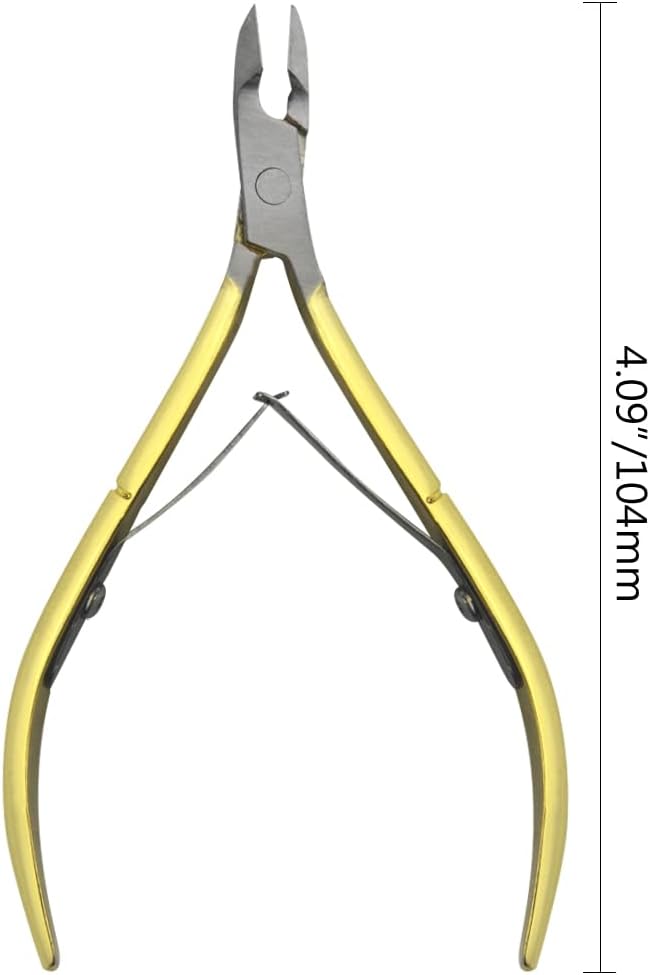 8Pieces Cuticle Trimmer Cuticle Nipper Cuticle Remover Cuticle Cutter Stainless Steel Cuticle Cutter Clipper Nail Tools for Fingernails and Toenails (Gold)