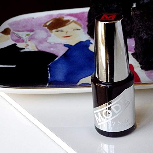MODE Vamp Black Burgundy Wine Nail Polish, High Performance Nail Lacquer Color, Long Wear, Chip Resistant Strengthening Protection, Pro Wide Contour Brush, Made in NY, 7 Soir Le Vernis - Tempting Fate