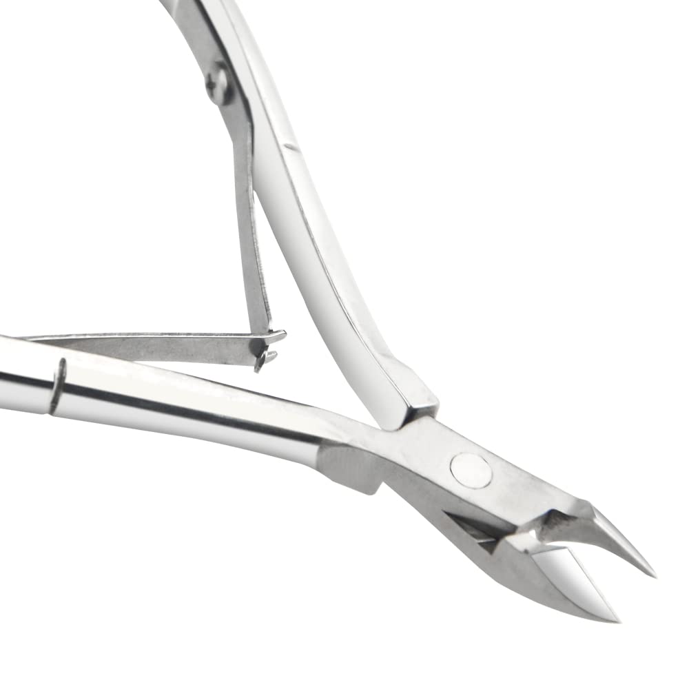 8-Piece Cuticle Trimmer Set - Cuticle Nipper, Remover, Cutter with Pusher - Stainless Steel Nail Tools for Fingernails and Toenails (Silver)