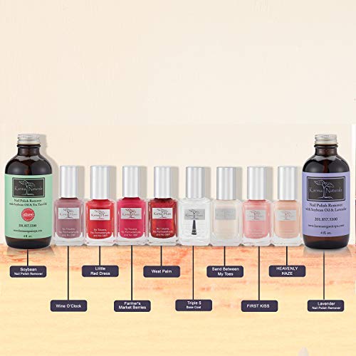 karma organic Nail Polish Lady Desire - Natural Nail Polish Base Coat Set – Natural Nail Polish Remover - NonToxic Nail Art | Vegan and Cruelty-Free Nail Paint (Pack of 10)