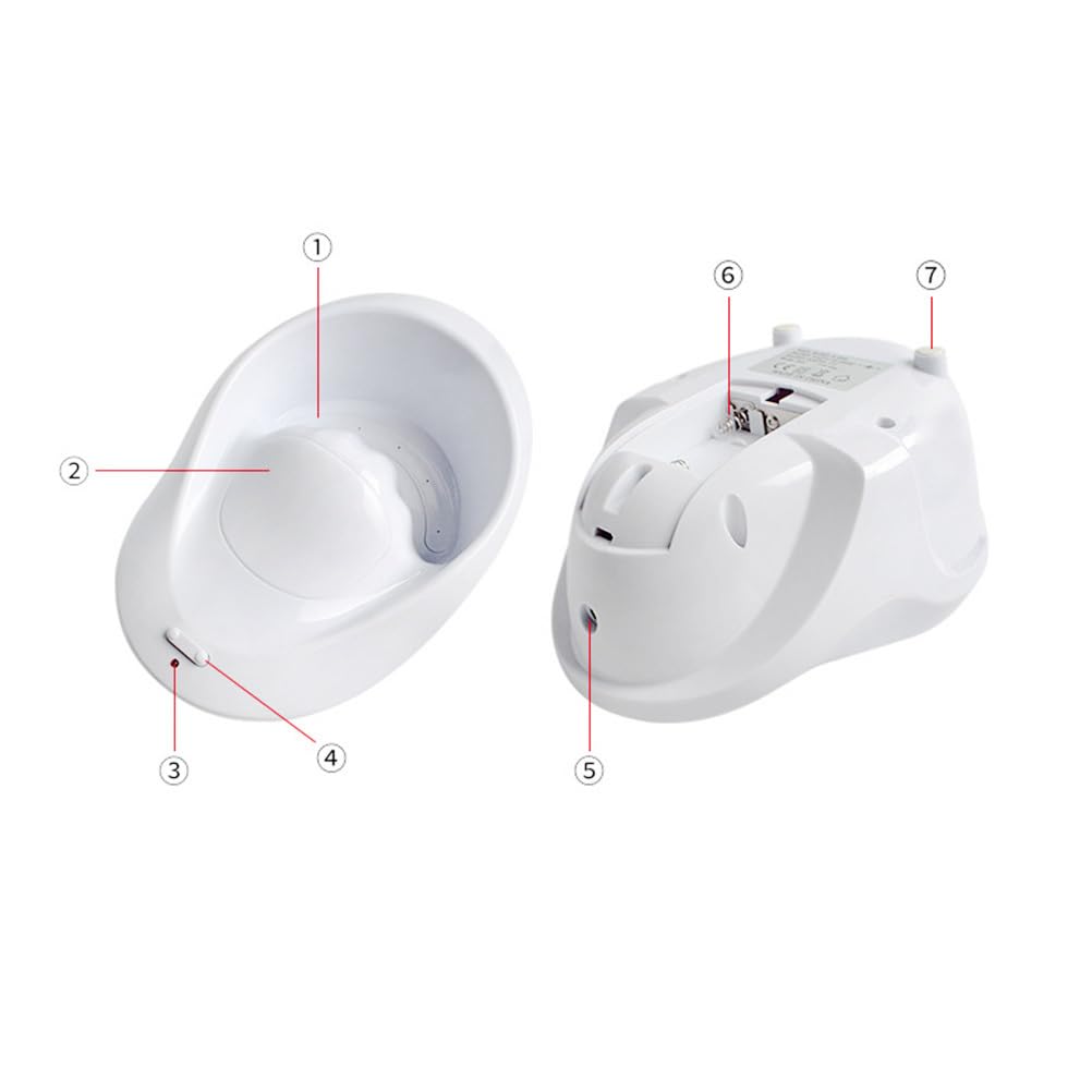 Healifty Electric Nail Bubble Spa Hand Bowl for Manicure and Polish Soak off with Massage Function 8.07X5.7X3.54 Inches for Home and Salon Use