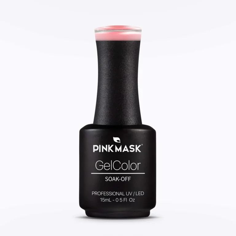 PINK MASK Gel Color Nail Polish Baby Milk 15ml / o.5 oz - UV/LED Gel Polish, Non Wipe, Long Lasting, Soak Off Formula