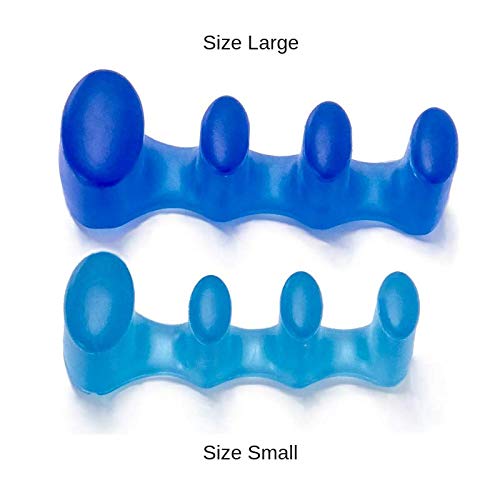 Toe Spreaders, Toe Stretcher & Toe Spacers. ToePal For Yoga. Instant Relief for Toes, Bunion Relief, Hammer Toes, 1 pair - Large Navy Blue