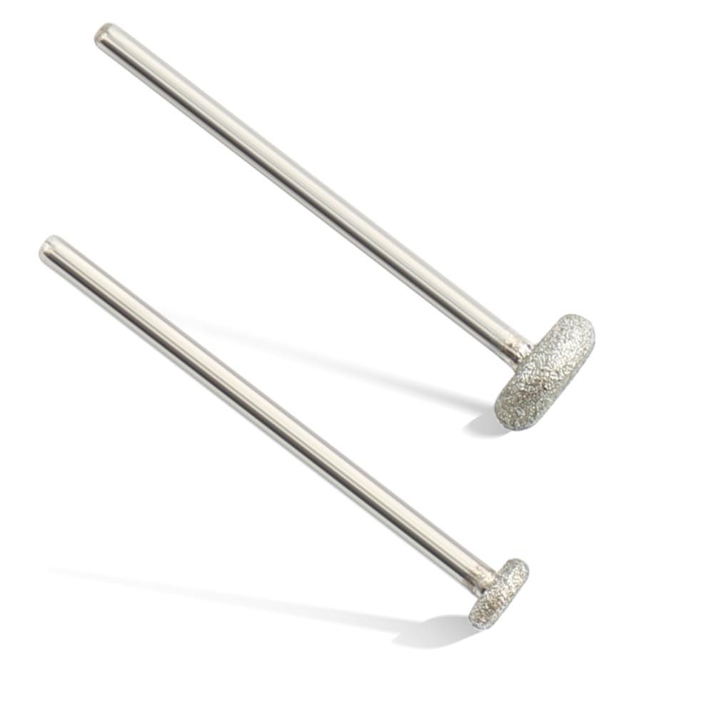 QUNZHAO 2Pcs Diamond Nail Drill Bits Carbide Cuticle Remover Bit for Under Nail Dead Skin Cleaning Cuticle Remove Nail Art Design Manicure(02 set)