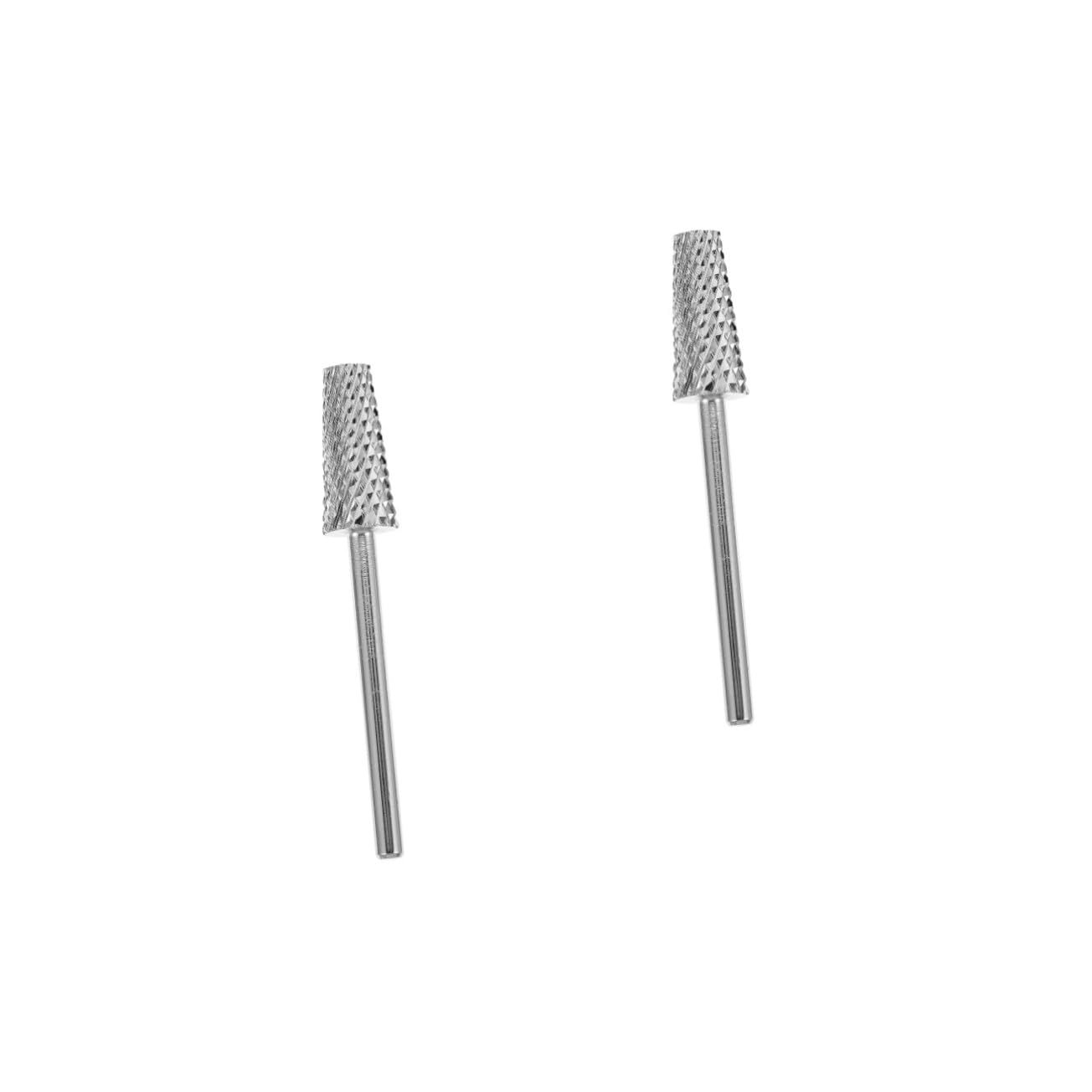minkissy 2pcs Nail Art Drill Bits Tungsten Manicure Grinding for Electric Nail Sander Compact for Home Salon Use for Effortlessly Removes Dead Skin