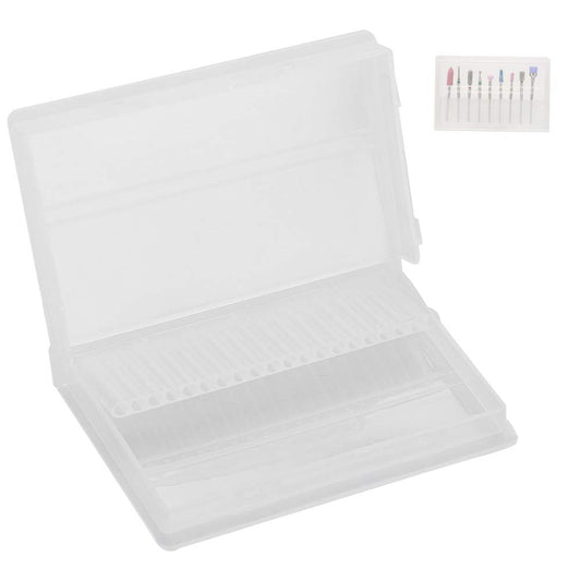 Ejoyous Nail Drill Bit Case, 20 Slots Nail Drill Bit Case Holder Manicure Tool Organizer Displayer Stand, Container Case for Drill Bits for Nail Salon DIY Art Home Storage