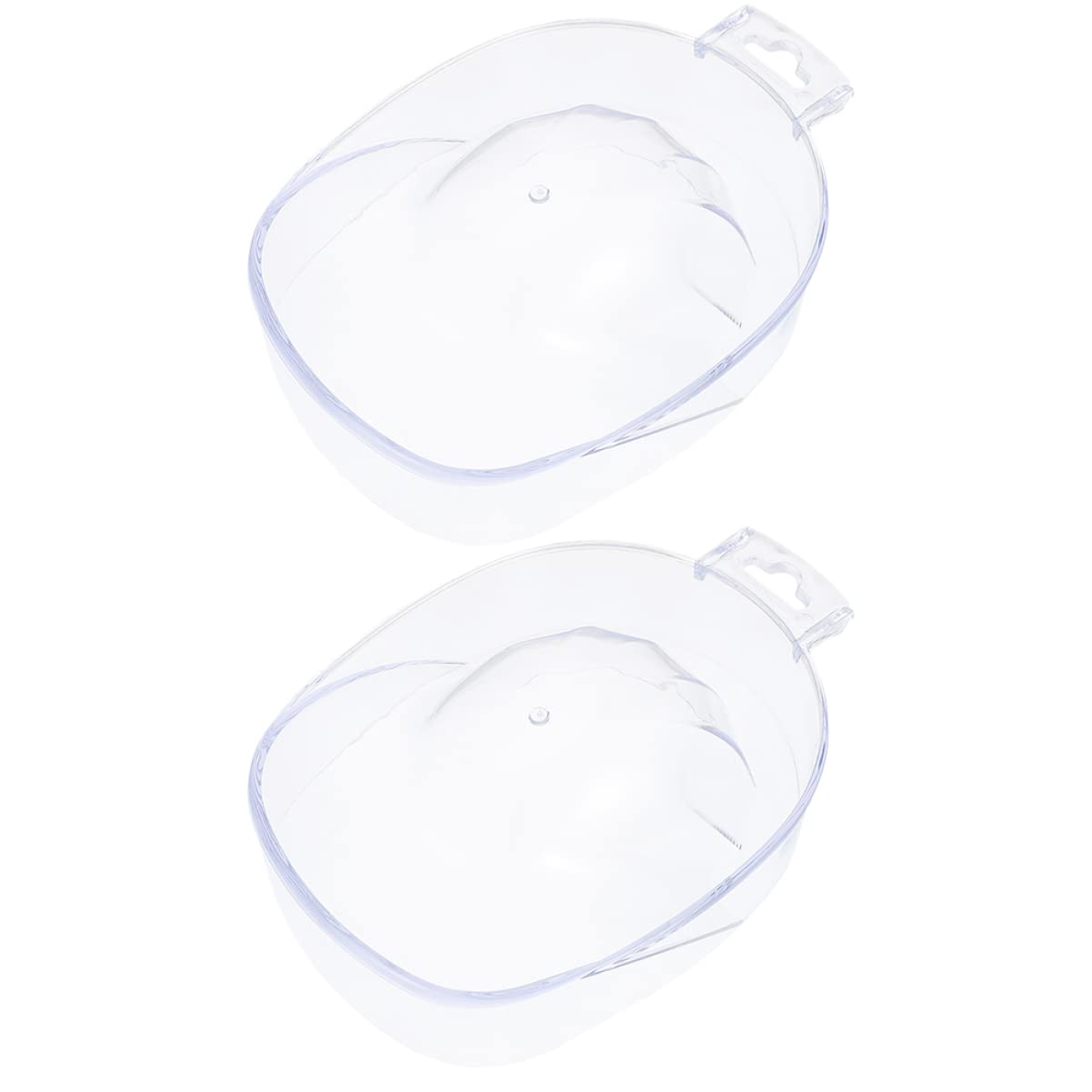 2pcs Professional Nail Art Soaking Bowls Manicure Hand Bowl Nail Soak off for Polishing and Removing