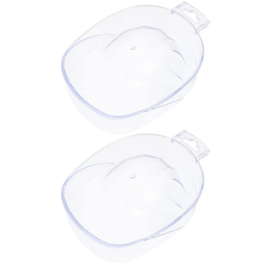 2pcs Professional Nail Art Soaking Bowls Manicure Hand Bowl Nail Soak off for Polishing and Removing