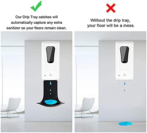 5 PCS Drip Tray for Wall Mounted Soap Dispenser, Prevent Dripping and Spraying, Dispenser Stand, Black