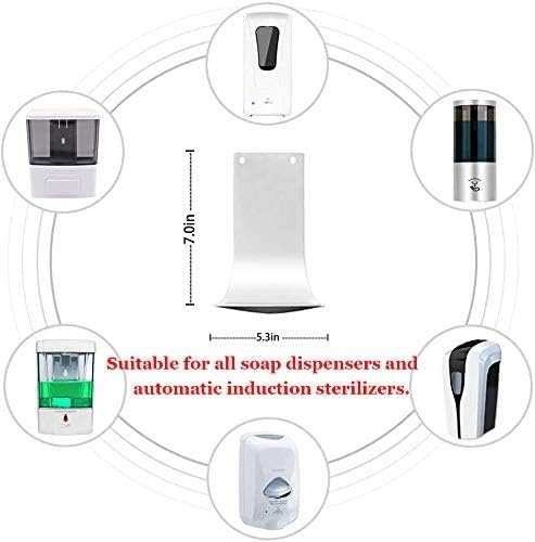 6PCS Drip Tray for Wall-Mounted Soap Dispensers, Prevent Dripping and Spraying, Dispenser Stand, Bracket, Water Tray, Detergent Cup Holder (White)