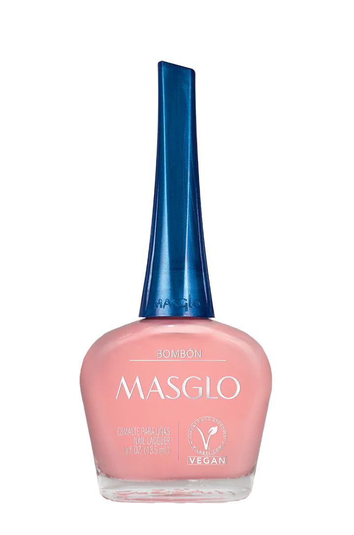 MASGLO Tradicional – Nail Polish 13-Free Formula, Up to 7 Days of Wear, High-Coverage & Glossy Finish, Vegan – (0.5 oz)