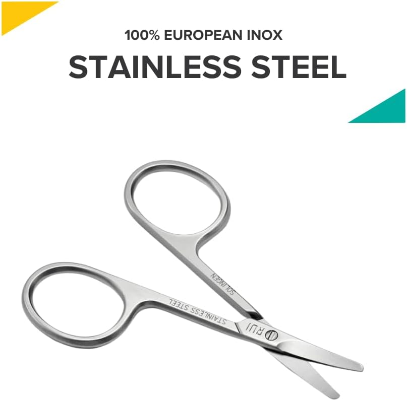 Rui Smiths Pro Precision SafeEdge Nail Scissors | Stainless Steel Manicure Pedicure Trimmer Cutter with Rounded Tips | Suitable For Babies, Toddlers and Diabetics | Made in Solingen, Germany
