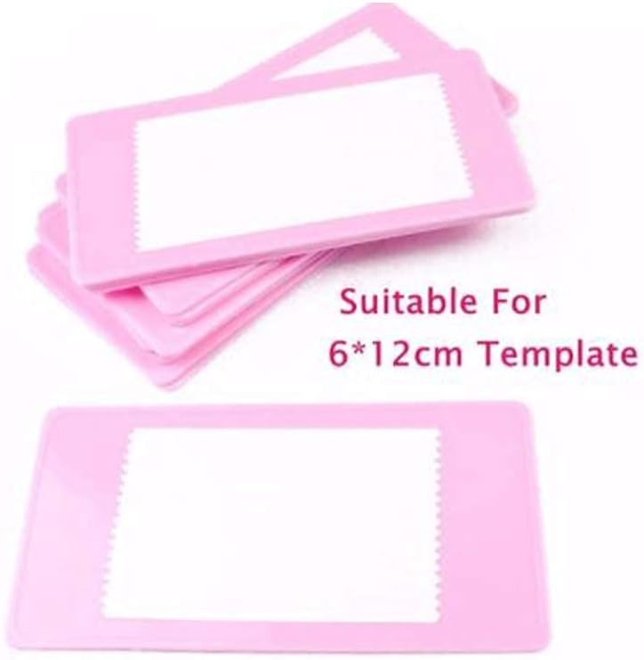 15pcs 12X6cm Nail Art Soft Stamping Protective Pink Color Stamper Rectangel Stamp Holder
