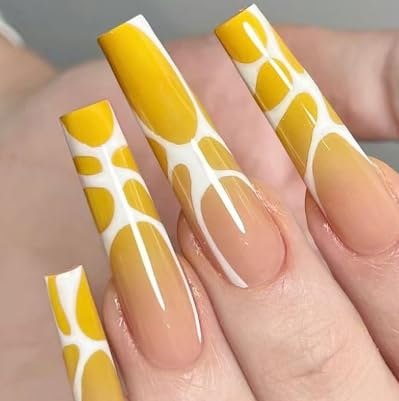 halloween nails Explosive 240 PCS Home DIY Nail Kit - Coffin False Nails, Press Ons, Fake Nails, Nail Tips, French Press On Nails - Transform Your Look Instantly(Long - Half Coffin)