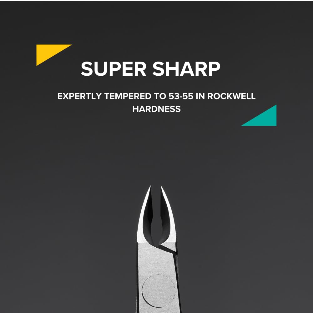 Rui Smiths Professional Cuticle Nippers, Gold-Plated Carbon Steel, French Handle, Single Spring, 6mm Jaw (Full Jaw)