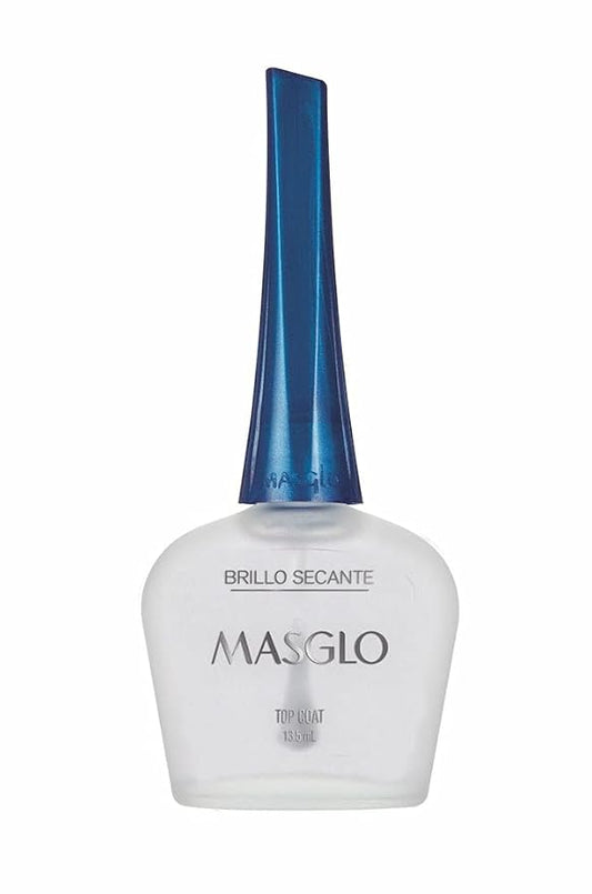 MASGLO Tradicional – Nail Polish Top Coat Drying, Up to 7 Days of Wear, High-Coverage & Glossy Finish – (0.5 oz)