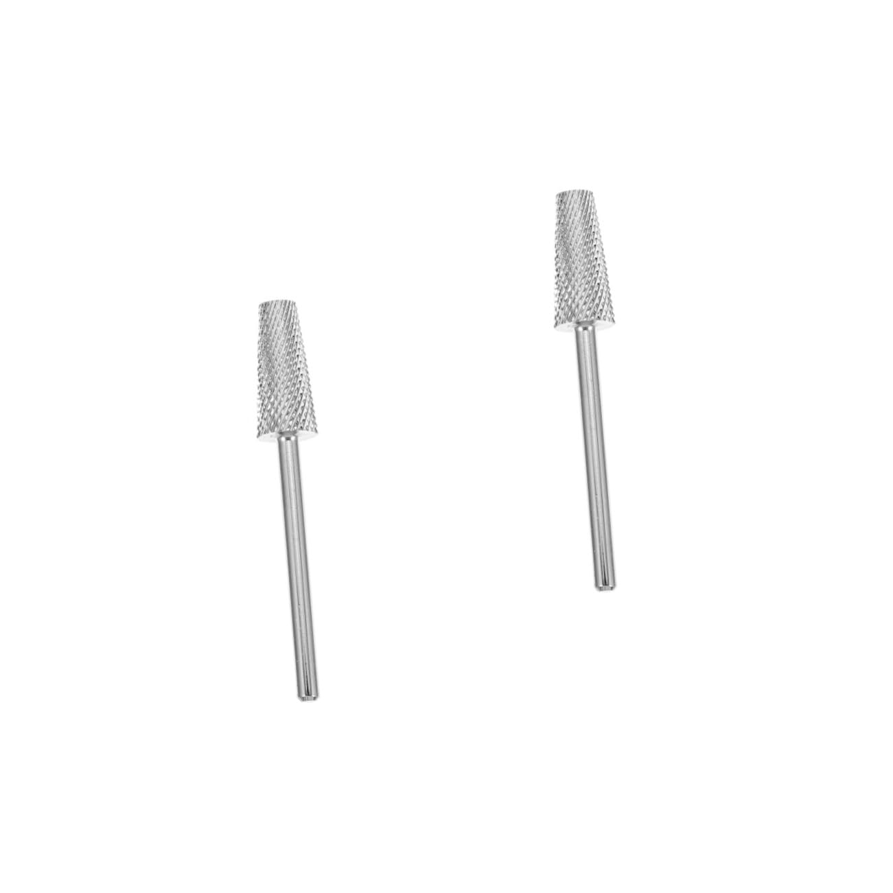 minkissy 2pcs Nail Art Polishing Grinding Head Tungsten Carbide Nail Bits for Manicure Supplies Compact for Home and Salon Use for Grinding Shaping and Removing Dead Skin