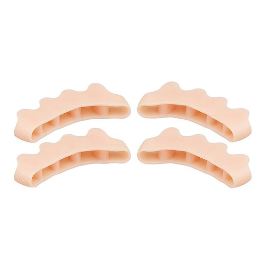 2 Pairs Toe Separators, Soft Gel Toe Spacers to Correct Bunions, Toe Stretcher for Therapeutic Relief from Plantar Fasciitis, Hammer Toes, Claw Toes, Foot Pain for Women & Men