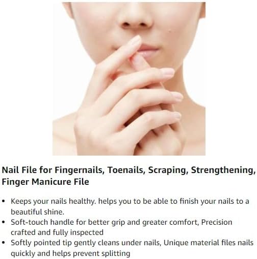 (8 Pack) 3.5 inch Stainless Steel Metal Nail File for Fingernails, Toenails, Scraping, Strengthening, Finger Manicure File