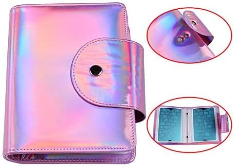 20 Slots Image Stamper Plate Collection Nail Art Stamp Plate Stamping Plates Cases Stamp Nail Template Organzier for Large Size 9.5X14.5CM Nail Art Plates (Pink)