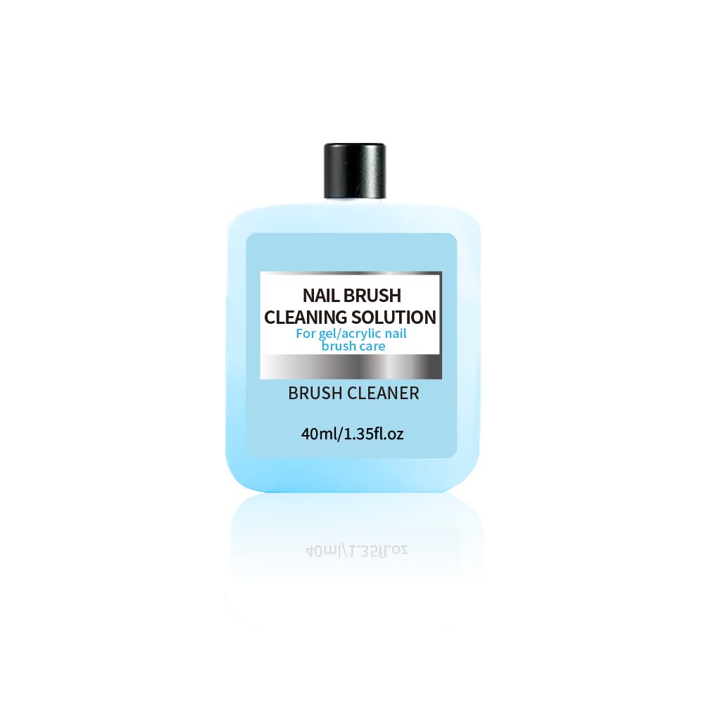 Nail Brush Cleaner 40ml Cleaner Efficient Nail Cleaner for Acrylic Nails Professional Brush Cleaner for acrylic Clean and Maintain Your Nail Brushes with Cleaning Solution