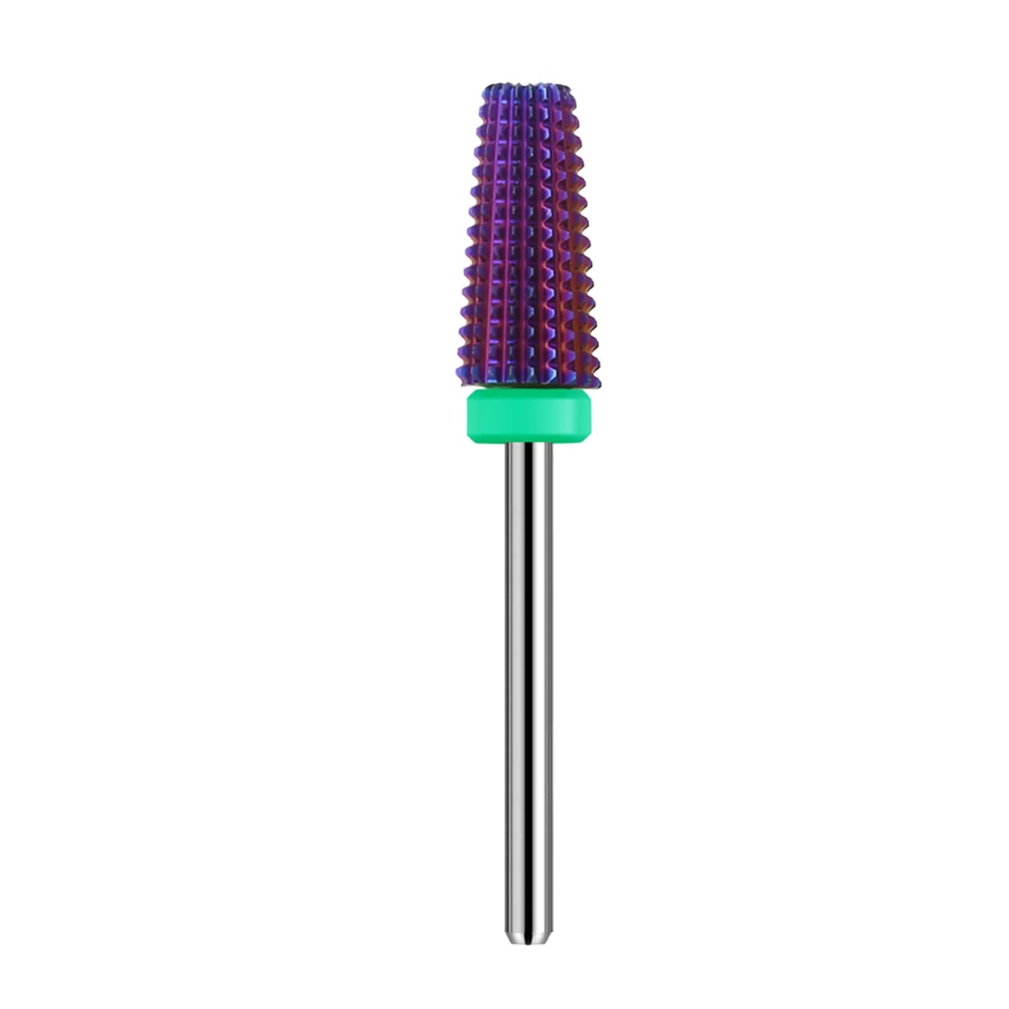 5 in 1 Nail Drill Bits Carbide Rotary Bit,3/32" Shank - Manicure Nail Art, Drill Machine Accessory,Acrylic or Hard Gel Remover(Purple, C)