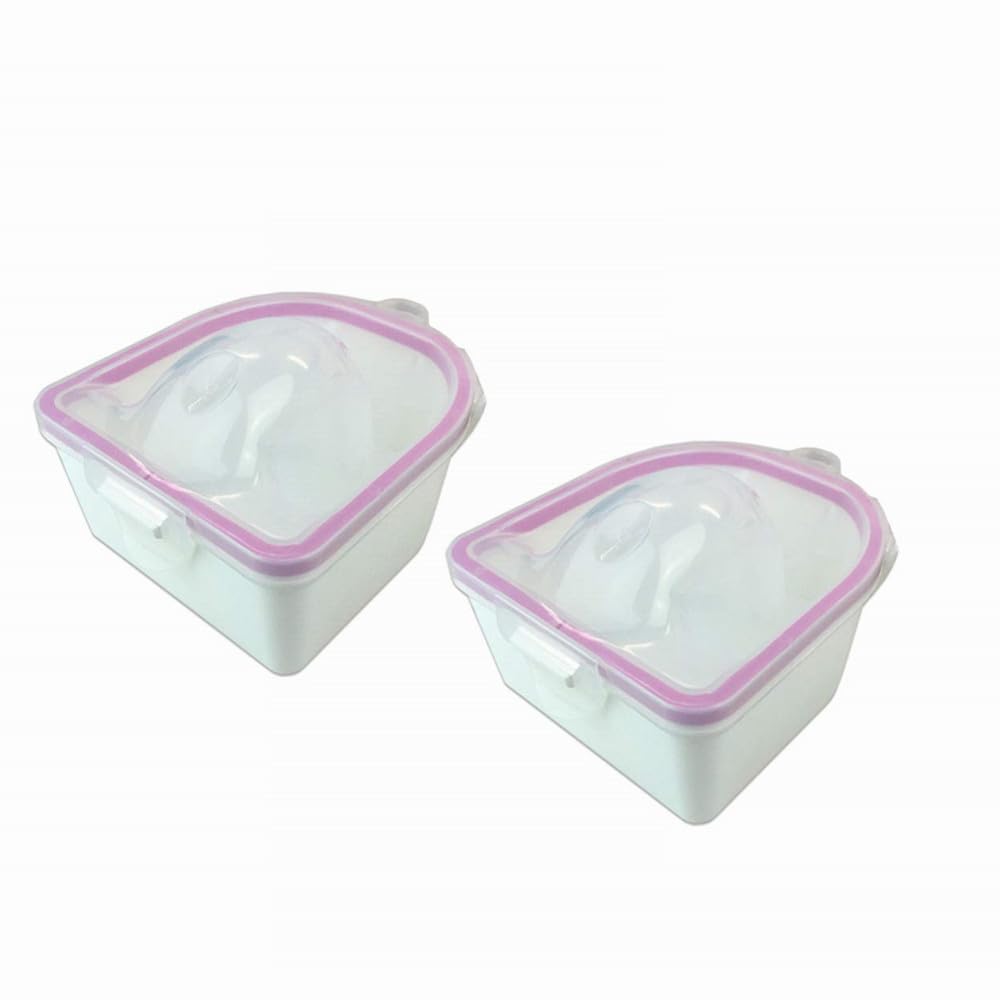 Nail Soaking Bowl Art Polish Remove Wash Soaker, Nail Soak Off Bowl Tray Manicure Nail Spa Tool (2 Pack)