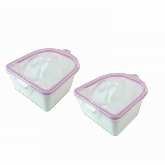 Nail Soaking Bowl Art Polish Remove Wash Soaker, Nail Soak Off Bowl Tray Manicure Nail Spa Tool (2 Pack)