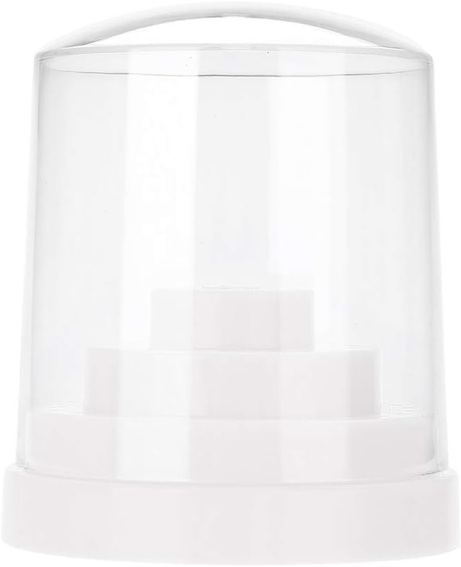 Laven Nail Drill Stand, 48 Holes Nail Art Plastic Nail Drill Stand Holder Drill Bit Display Organizer Box Nail Drill Bit Display(White)